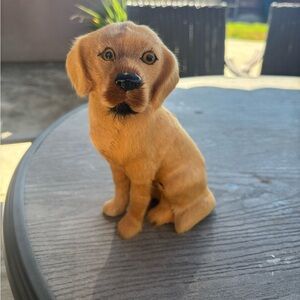 Realistic Tan Dog Figurine Handmade